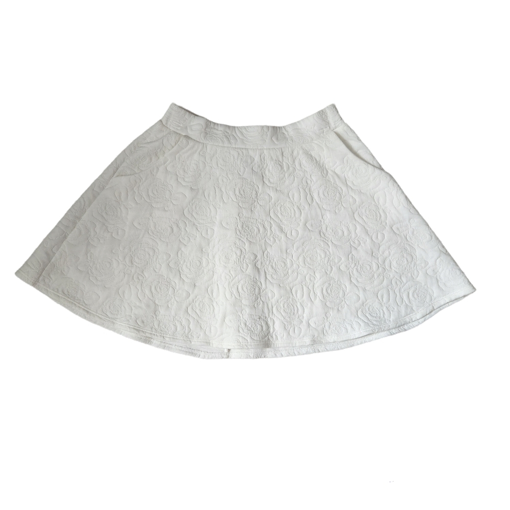Joe B. White Floral Circle Skirt
